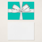 Carte de visite de carte cadeau turquoise (Devant & derrière)
