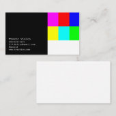 Carte de visite de carte couleur de production vid (Devant / Derrière)