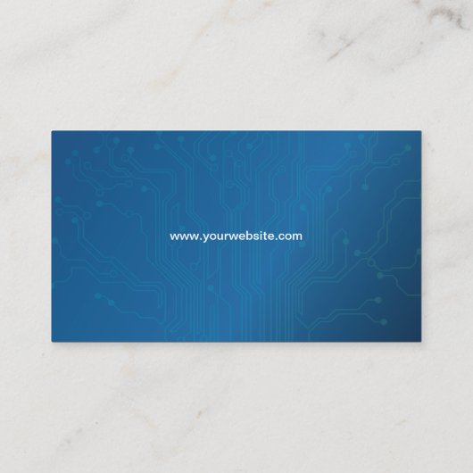 Carte de visite de carte de circuit Blue High Tech (Dos)