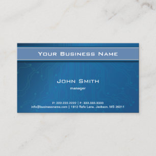 Carte de visite de carte de circuit Blue High Tech