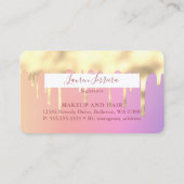 Carte de visite de carte de crédit Gold Driple Rai (Dos)