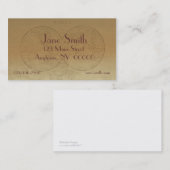 Carte de visite de carte de Vieux Monde (Devant / Derrière)