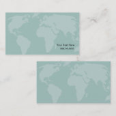 carte de visite de carte du monde (Devant / Derrière)