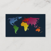 Carte de visite de carte du monde (Dos)