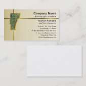 Carte de visite de carte du Vermont (Devant / Derrière)