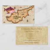 carte de visite de carte nautique du 16e/17e siècl (Devant / Derrière)