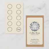 Carte de visite de carte perforée de fidélité de (Devant / Derrière)