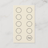 Carte de visite de carte perforée de fidélité de (Devant)