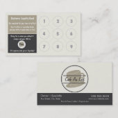 Carte de visite de carte perforée de fidélité de (Devant / Derrière)