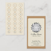 Carte de visite de carte perforée de fidélité de (Devant / Derrière)