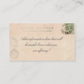Carte de visite de carte postale de Paris (Dos)