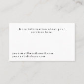 Carte de visite de carte topographique (Dos)