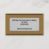 Carte de visite de carton (Dos)