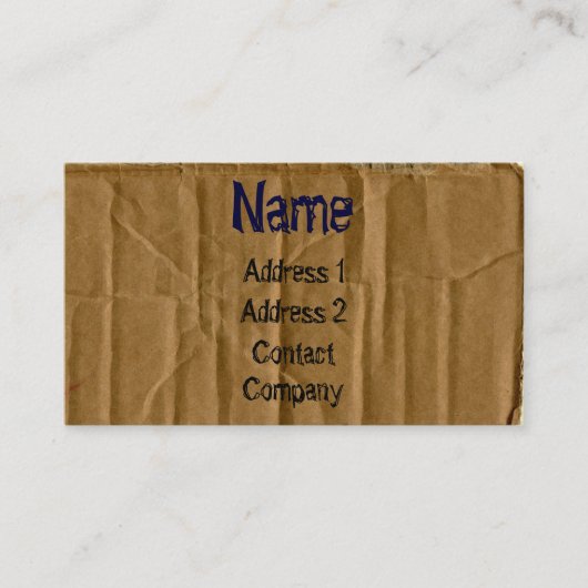 Carte de visite de carton (Devant)