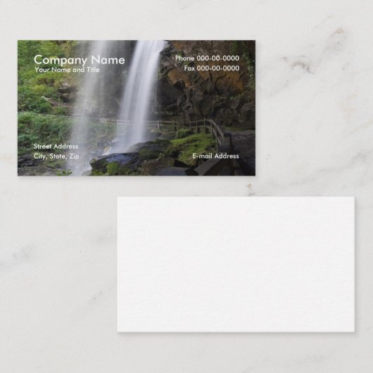 Carte de visite de cascade (Devant / Derrière)
