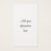 Carte de visite de cascade (Dos)