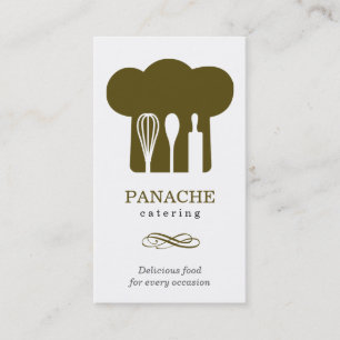 Carte de visite de casquette de chef