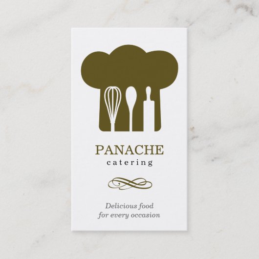 Carte de visite de casquette de chef (Devant)