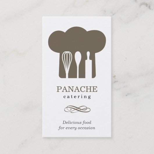 Carte de visite de casquette de chef (Devant)