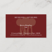 Carte de visite de casquette de chef (Dos)