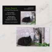 Carte de visite de cause de chat feral (Devant / Derrière)