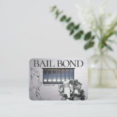 Carte de visite de cautionnement élégant à la queu (Debout devant)