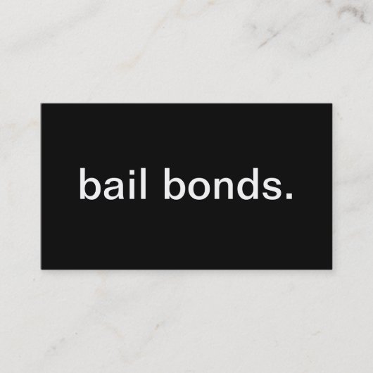 Carte de visite de cautionnements (Devant)