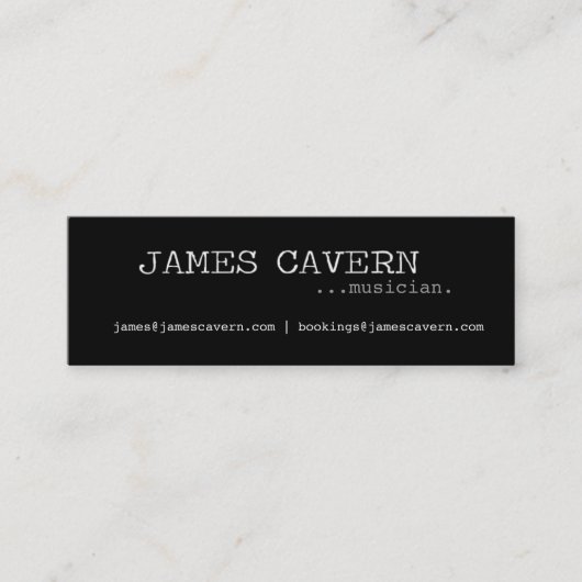 Carte de visite de caverne de James (Devant)