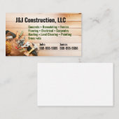 Carte de visite de ceinture d'outils de la société (Devant / Derrière)