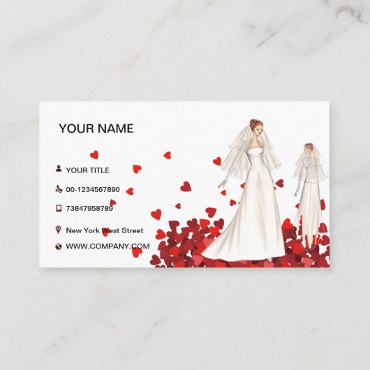 Carte de visite de célébration de mariage (Dos)