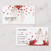 Carte de visite de célébration de mariage (Devant / Derrière)