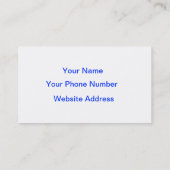 Carte de visite de célébrations (Dos)