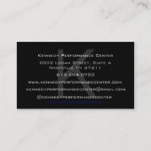 Carte de visite de centre de représentation de (Dos)