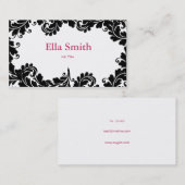 Carte de visite de cercle de damassé (Devant / Derrière)