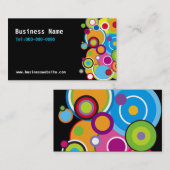 Carte de visite de cercles de couleur (Devant / Derrière)