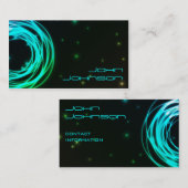 Carte de visite de cercles de lampes au néon (Devant / Derrière)