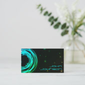 Carte de visite de cercles de lampes au néon (Debout devant)