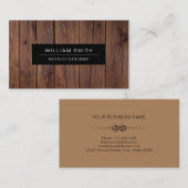 Carte de visite de céréales en bois moderne (Devant / Derrière)