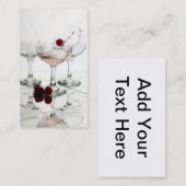 Carte de visite de cerise d'alcool (Devant / Derrière)