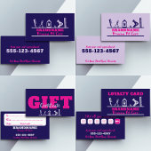Carte de visite de certificat cadeau pour le soin
