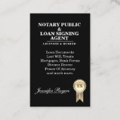 Carte de visite de certification à la recherche de (Devant)