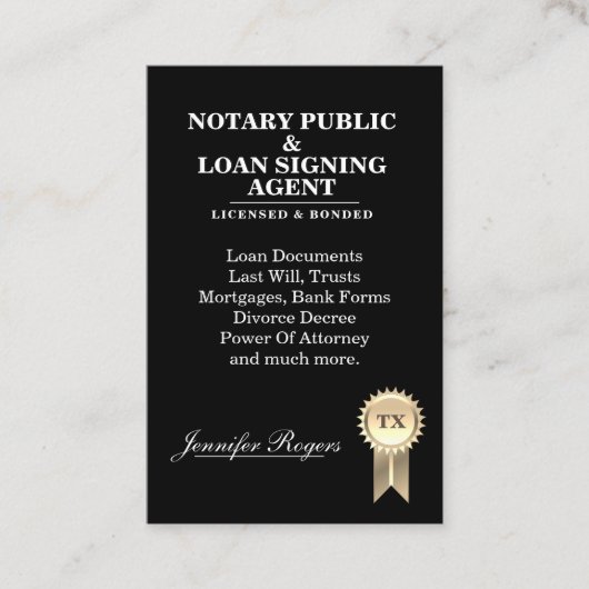 Carte de visite de certification à la recherche de (Devant)