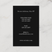 Carte de visite de certification à la recherche de (Dos)