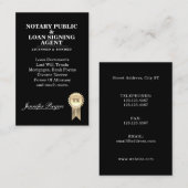 Carte de visite de certification à la recherche de (Devant / Derrière)