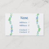 Carte de visite de chaîne de fleurs (Dos)