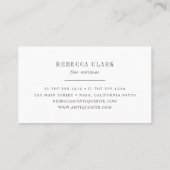 Carte de visite de chaise antique | Charbon (Dos)