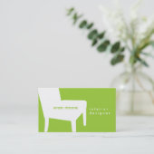 Carte de visite de chaise de vert de chaux (Debout devant)