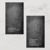 Carte de visite de Chalkboard Grey tendance (Devant / Derrière)