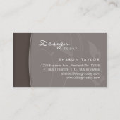 Carte de visite de chambre à coucher d'échafaudage (Dos)