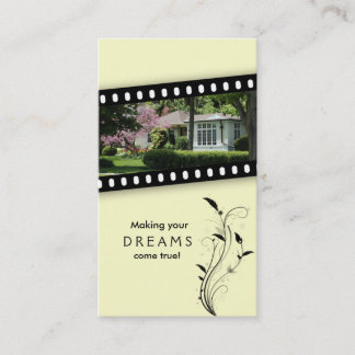 Carte de visite de Chambre de film d'immobiliers